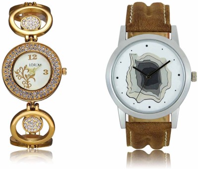LEGENDDEAL New LR09-204 Exclsive Diamond Studed Gold Best Stylish Combo Analog Watch  - For Men & Women   Watches  (LEGENDDEAL)