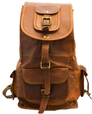 

Anshika International Genuine Leather Vintage Handmade Backpack Bag For Men Women Unisex 15 L Backpack(Brown)