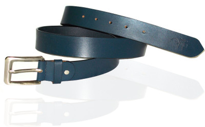 

ARUNITA Men Casual Blue Genuine Leather Belt, Petrol blue