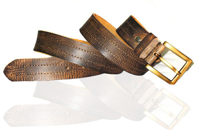 

ARUNITA Men Casual Brown Genuine Leather Belt, Dark brown