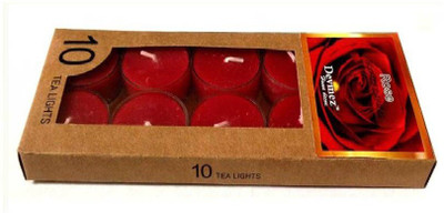 

Devinez Premium Rose Scented Polycarbonate Smokeless Candle Red Candle Candle(Red, Pack of 10)