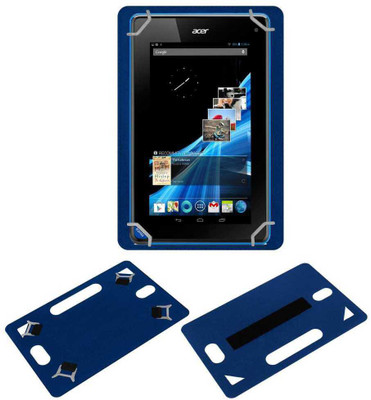 ACM Back Cover for Acer Iconia B1 A71 Back Hand Leather Case(Blue, Grip Case, Pack of: 1)