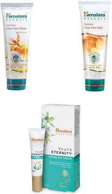 

Himalaya fairness kesar face wash, fairness kesae face pack, youth eternity under eye cream(Set of 3)
