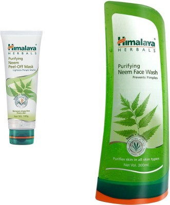 

Himalaya Purifying Neem Peel Off Mask, Purifying Neem Face Wash(Set of 2)