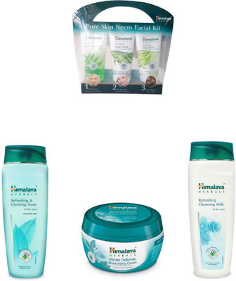 

Himalaya Pure Skin Neem Facial Kit, Refreshing & Clarifying Toner, Winter Defense Moisturizing Cream, Refreshing Cleansing Milk(Set of 4)
