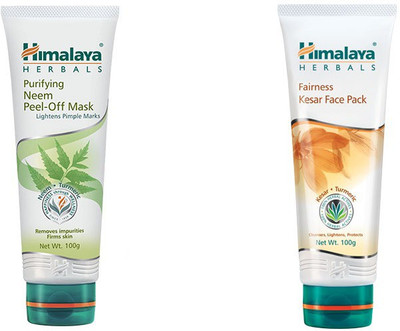 

Himalaya Purifying Neem Peel Off Mask, Fariness Kesar Face Pack(Set of 2)