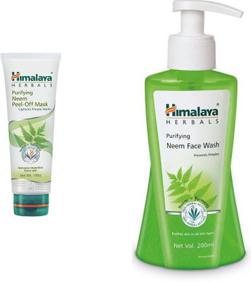 

Himalaya Purifying Neem Peel Off Mask, Purifying Neem Face Wash(Set of 2)