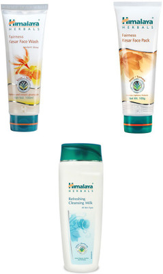 

Himalaya fairness kesar face wash, fairness kesae face pack, refreshing cleansing milk(Set of 3)