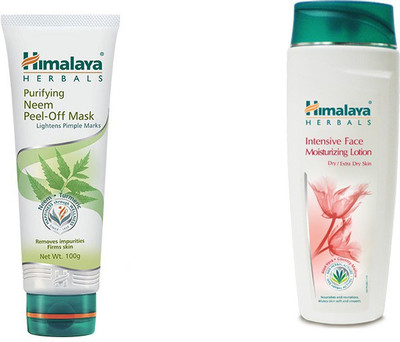 

Himalaya Purifying Neem Peel Off Mask, Intensive Face Moisturizing Lotion(Set of 2)