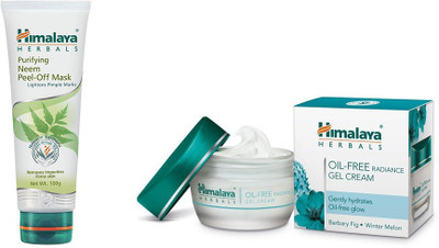 

Himalaya Purifying Neem Peel Off Mask, Oil Free Radiance Gel Cream(Set of 2)