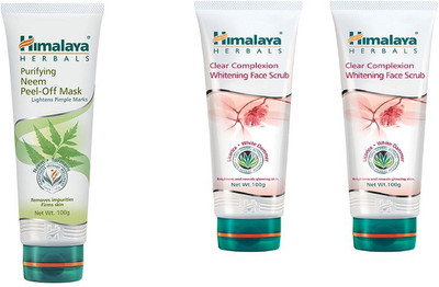 

Himalaya Clear Complexion Whitening Face Wash, Purifying Neem Peel Off Mask, Clear Complexion Whitening Face Wash(Set of 3)