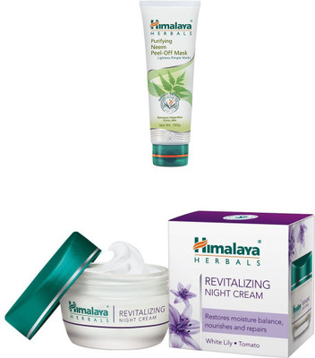

Himalaya Purifying Neem Peel Off Mask, Revitalizing Night Cream(Set of 2)