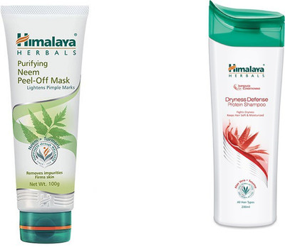 

Himalaya Purifying Neem Peel Off Mask, Dryness Defense Protein Shampoo(Set of 2)