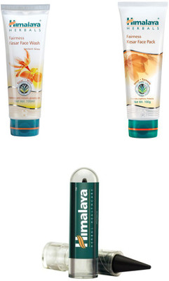 

Himalaya fairness kesar face wash, fairness kesae face pack, kajal(Set of 3)