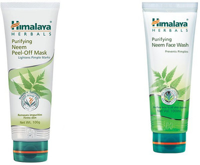

Himalaya Purifying Neem Peel Off Mask, Purifying Neem Face Wash(Set of 2)