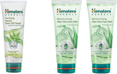 

Himalaya Moisturizing Aloe Vera Face Wash, Purifying Neem Peel Off Mask, Moisturizing Aloe Vera Face Wash(Set of 3)