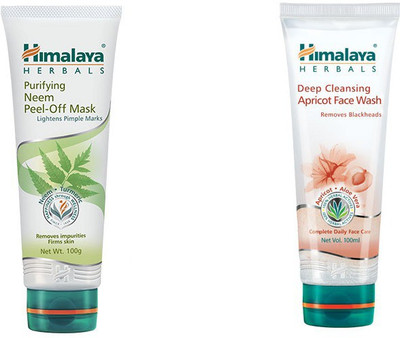 

Himalaya Purifying Neem Peel Off Mask, Deep Cleansing Apricot Face Wash(Set of 2)
