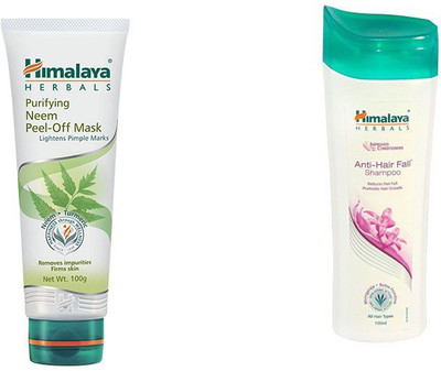 

Himalaya Purifying Neem Peel Off Mask, Anti Dandruff Shampoo(Set of 2)