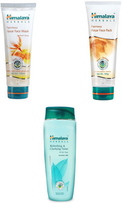

Himalaya fairness kesar face wash, fairness kesae face pack, refreshing toner(Set of 3)