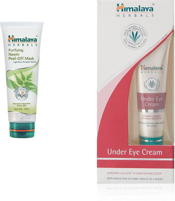 

Himalaya Purifying Neem Peel Off Mask, Under Eye Cream(Set of 2)
