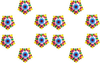 

iHandikart Terracotta (Pack of 12) Table Diya Set(Height: 1 inch)