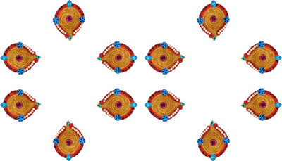 

iHandikart Terracotta (Pack of 12) Table Diya Set(Height: 1 inch)