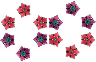 

iHandikart Terracotta (Pack of 12) Table Diya Set(Height: 1 inch)