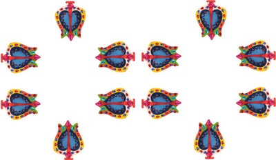 

iHandikart Terracotta (Pack of 12) Table Diya Set(Height: 1 inch)