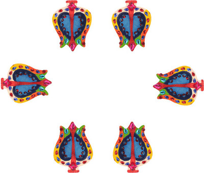 

iHandikart Terracotta (Pack of 6) Table Diya Set(Height: 1 inch)