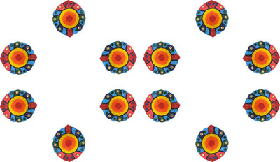 

iHandikart Terracotta (Pack of 12) Table Diya Set(Height: 1 inch)