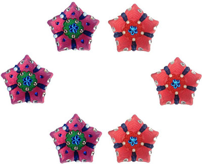 

iHandikart Terracotta (Pack of 6) Table Diya Set(Height: 1 inch)