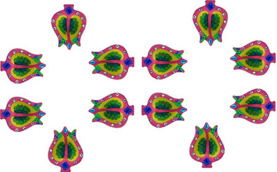 

iHandikart Terracotta (Pack of 12) Table Diya Set(Height: 1 inch)