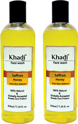

Khadi Global Saffron & Honey Extra Rich Kashmiri Facewash 100% Natural & Safe Pack of 2 420ml Face Wash(420 ml)