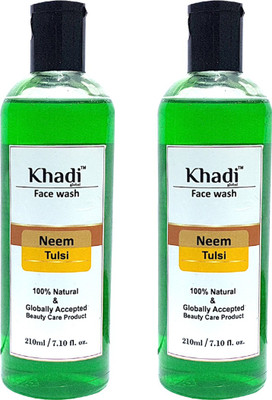 

Khadi Global Neem Tulsi Facewash 100% Natural & Safe Pack of 2 (Total 420ml) Face Wash(420 ml)