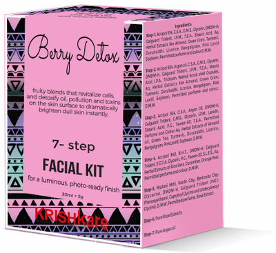 

Krishkare Berry Detox Single Use Facial Kit 35 ml(Set of 7)