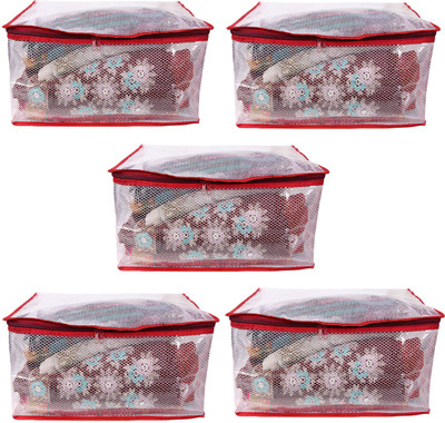 

apratim saree covers combo-5 pcs whitenet5 whiten5(White)