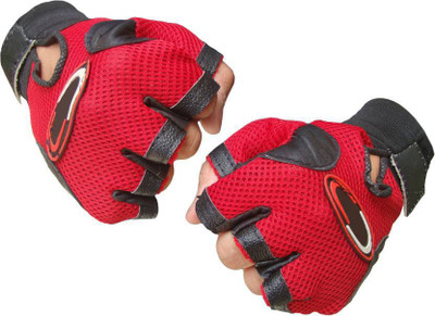 

Sports 101 Power Leather Gym & Fitness Gloves (, Red, Black;red