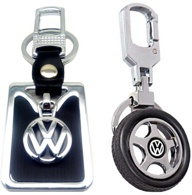 

City Choice Combo of Volkswagen Hook-Locking & Wheel Key Chain