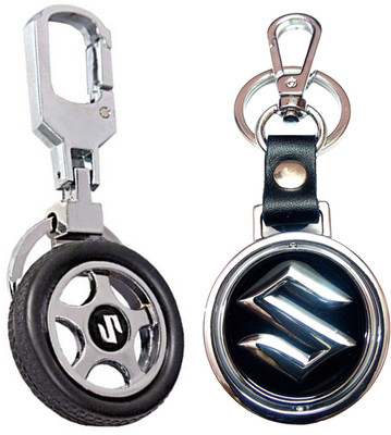 

City Choice New Combo of Suzuki Revolving & Wheel Hook-Locking Key Chain