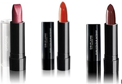 

Oriflame Sweden Pure Intense Lipstick combo of 3(Rich Red, Rusty Red, Dark Burgundy, 2.5 g)