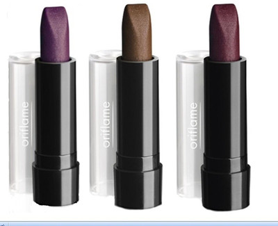 

Oriflame Sweden Pure Intense Lipstick combo of 3(Black Cherry, Ripe Plum, Mink Brown)