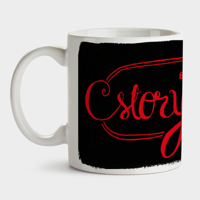 

Tathya Storyteller - Red Ceramic Mug(350 ml), White
