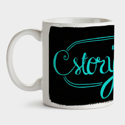 

Tathya Storyteller - Mint Ceramic Mug(350 ml), White
