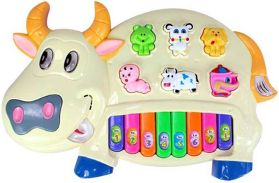 

tako bell Funny Musical Cow Piano Toy For Kids(Multicolor)