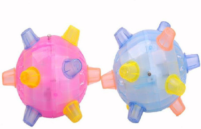 

M-Alive (Pack Of 2) Bouncing Light And Sound Toy with Rubber Protection To Entertain Toddlers .(Multicolor)