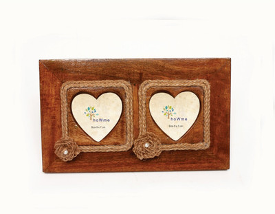 

photo frame Wood Photo Frame(Brown, 2 Photos)