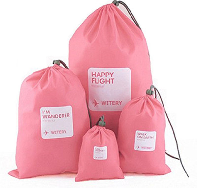 

Bruzone Storage Bag 4pcs A12 Potli(Pink)