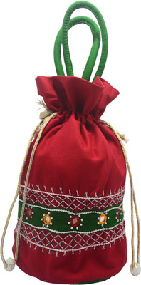 

Haastika applique Potli(Red)