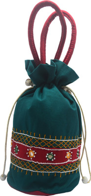 

Haastika applique Potli(Green)