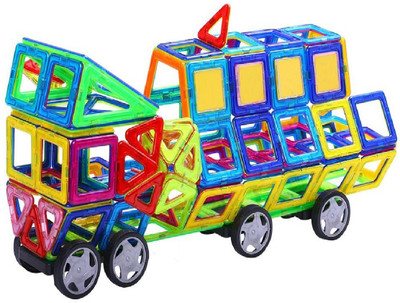 

Toys Bhoomi Build Your Own Magnetic Push & Pull Along Cars Robots Vehicles - Over 100+ Designs to Make(Multicolor)
